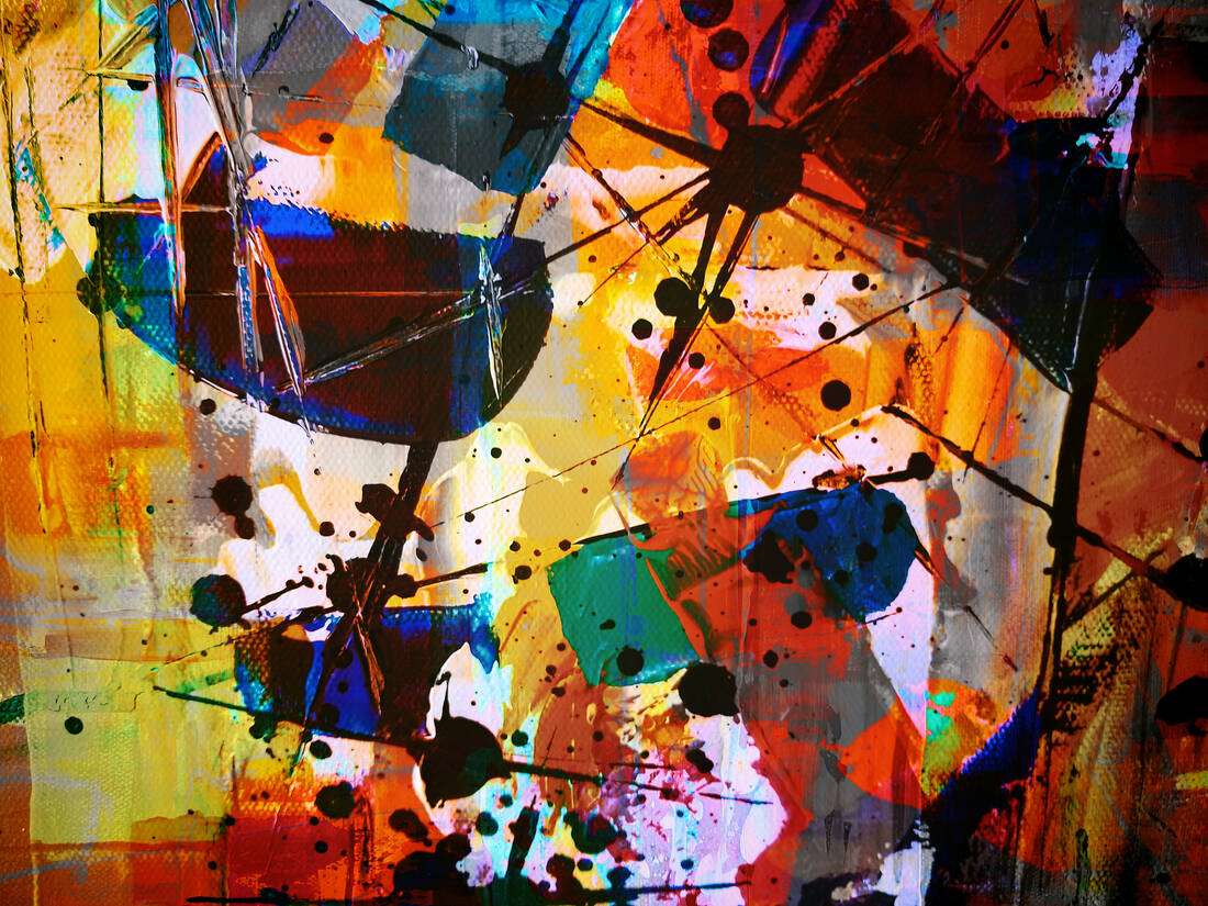A vibrant abstract painting